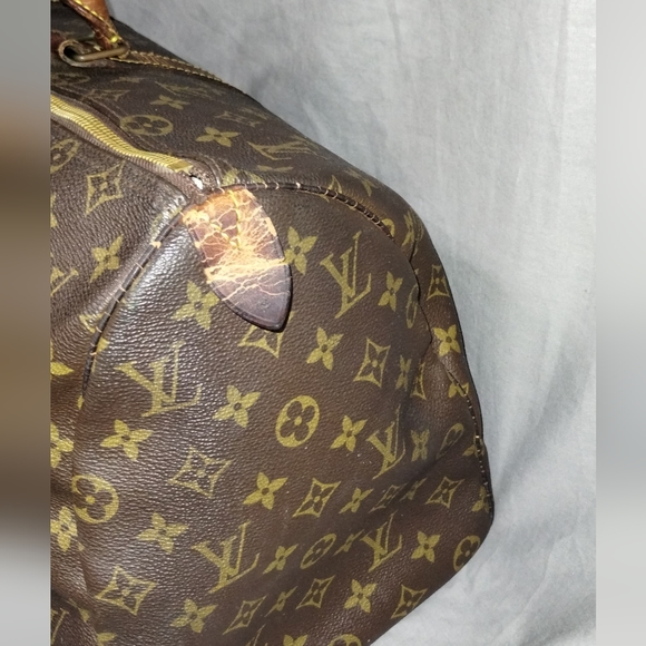 LOUIS VUITTON BROWN MONOGRAM LV BOSTON BAG SATCHEL LARGE BAG ~AUTHENTIC - Picture 11 of 16